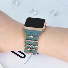 watchband ring loops – 5pcs rhinestone metal watch strap charms