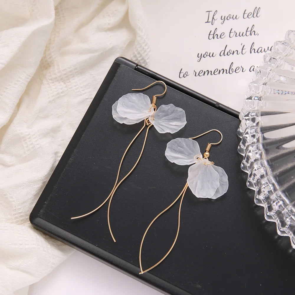 White Flower Earrings