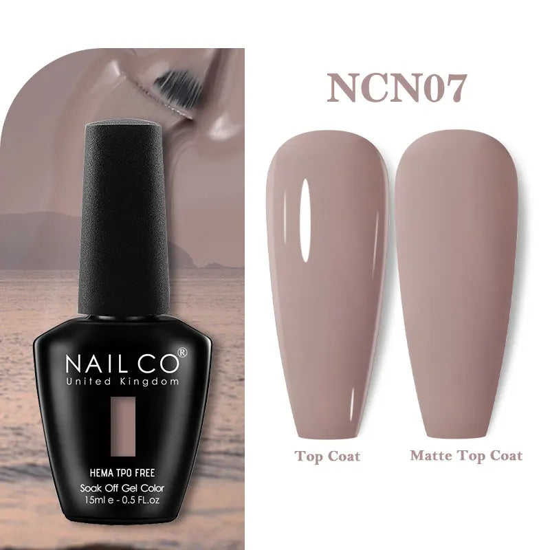 NAILCO 15ml HEMA-free TPO-free Topcoat Basecoat Artistic Design Gel Nail Polish Top Base Coat UV LED Soak Off Gel Nail Polish