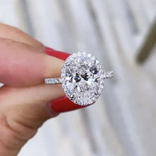 Oval Pigeon Egg Cube Zirconia Ring