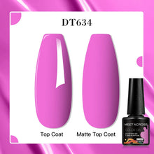 MEET ACROSS 8 Colors Mirror Gel Nail Polish Long-lasting Quick-drying Metallic Gold Silver Red Semi Permanent Varnish Nail Art
