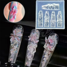 flower nail mold – 3D silicone Hawaii hibiscus nail art carving template