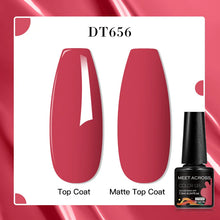 MEET ACROSS 8 Colors Mirror Gel Nail Polish Long-lasting Quick-drying Metallic Gold Silver Red Semi Permanent Varnish Nail Art