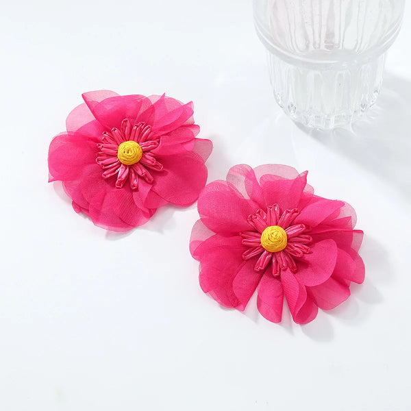 Exaggerated Flower Three Dimensional Earrings