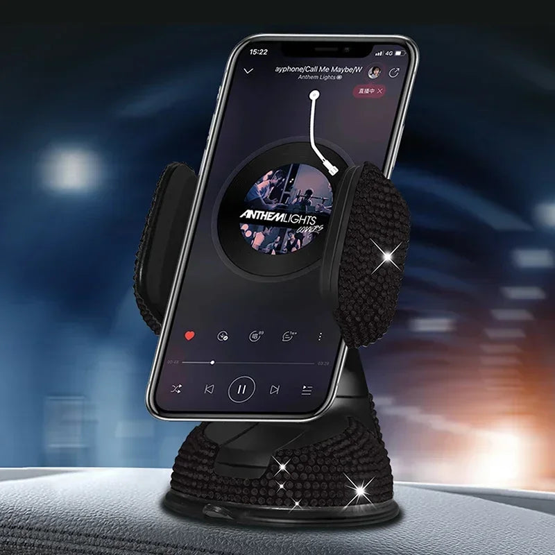 Crystal Rhinestones 360 Degree Car Phone Holder