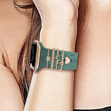 watchband ring loops – 5pcs rhinestone metal watch strap charms