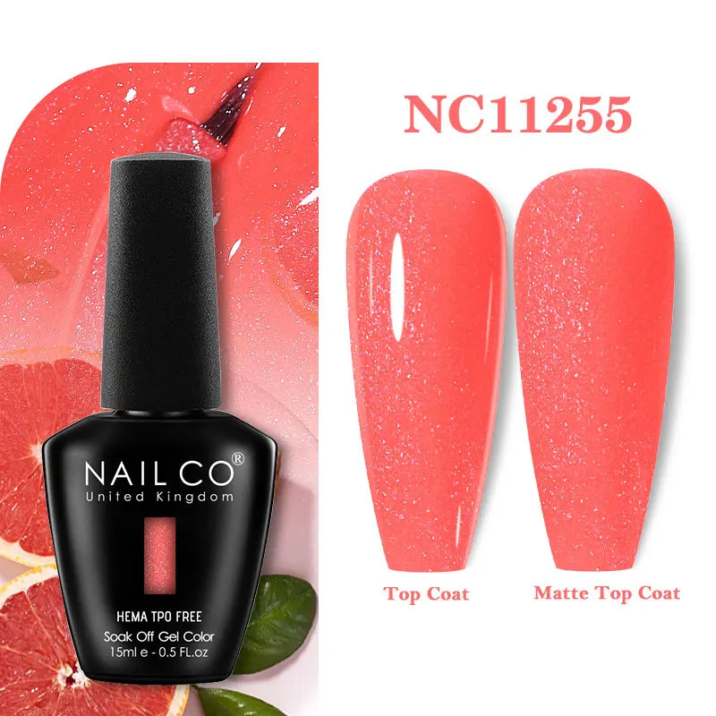 NAILCO 15ml HEMA-free TPO-free Topcoat Basecoat Artistic Design Gel Nail Polish Top Base Coat UV LED Soak Off Gel Nail Polish