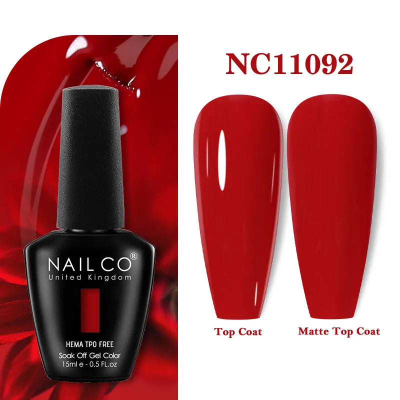 NAILCO 15ml HEMA-free TPO-free Topcoat Basecoat Artistic Design Gel Nail Polish Top Base Coat UV LED Soak Off Gel Nail Polish