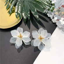 White Flower Earrings