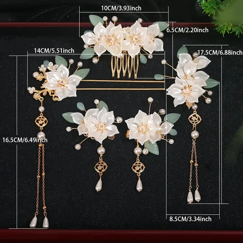 5-Piece Vintage Floral and Tassel