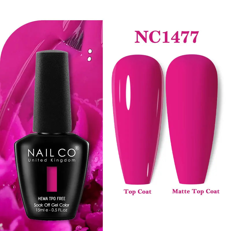 NAILCO 15ml HEMA-free TPO-free Topcoat Basecoat Artistic Design Gel Nail Polish Top Base Coat UV LED Soak Off Gel Nail Polish