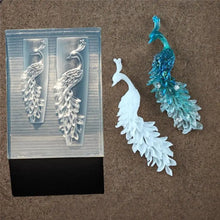 Peacock nail mold transparent 3D silicone DIY nail art tool