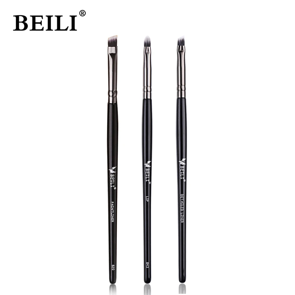 4pcs Blade Makeup Brushes Angled Thin Eyebrow Brush Flat Fine Eyeliner Brush Professional Liner Brow Make Up Tools