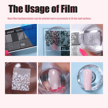 Nail stamping plates French tip designs for a classic manicure finish.