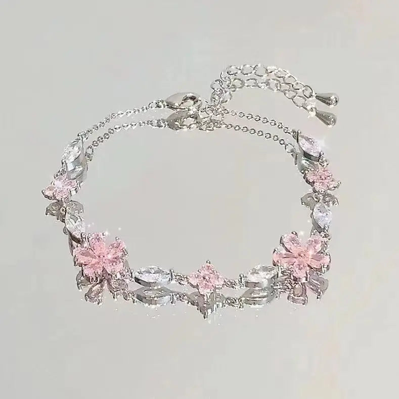 Korean Elegant Cherry Blossom Bracelet