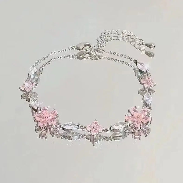 Korean Elegant Cherry Blossom Bracelet