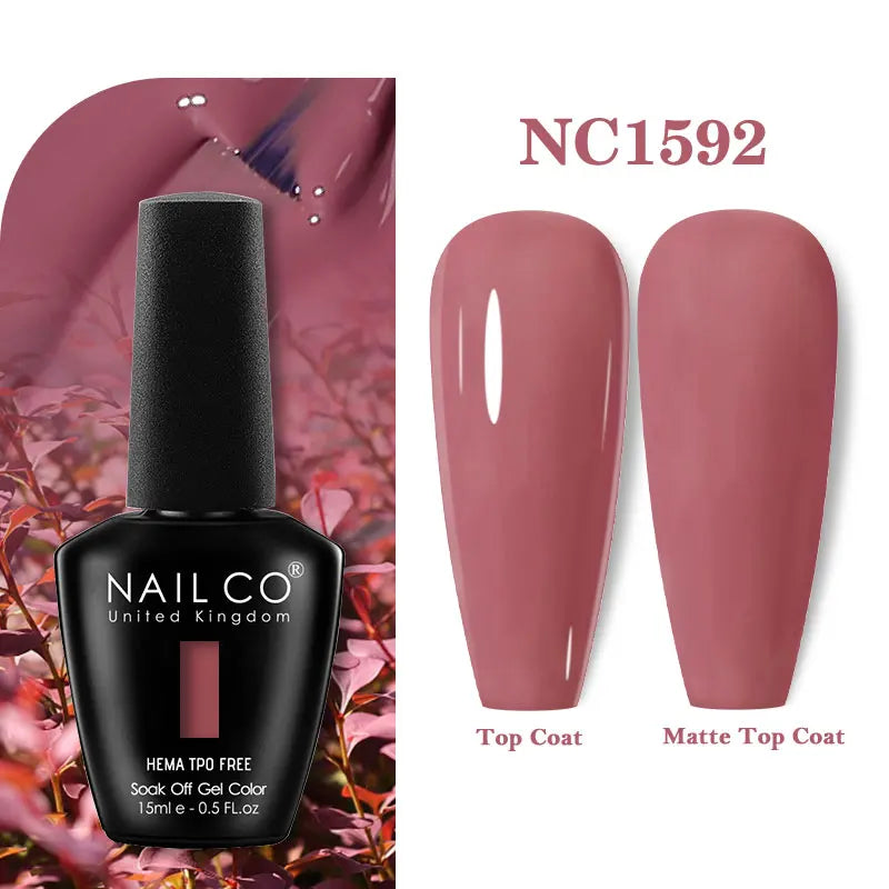 NAILCO 15ml HEMA-free TPO-free Topcoat Basecoat Artistic Design Gel Nail Polish Top Base Coat UV LED Soak Off Gel Nail Polish