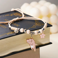 Cartoon Enamel Animal Cat Flower Bracelet