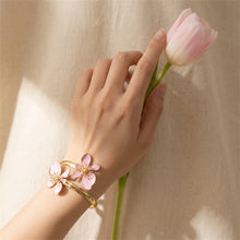 Vibrant Enamel Flower Cuff Bracelets