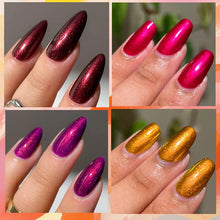 metallic gel nail polish – red chrome soak off UV semi permanent