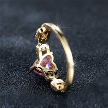 Pink diamond heart ring for engagements and anniversaries