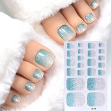 toe nail wraps – glitter self-adhesive full cover nail decals shiny finish