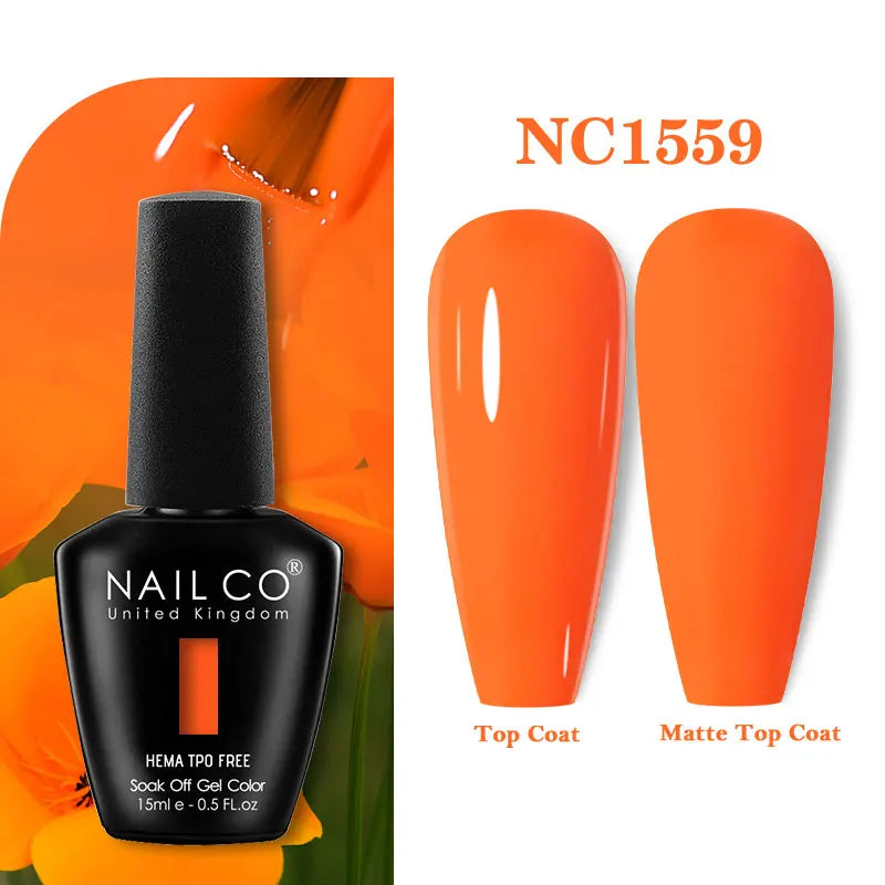 NAILCO 15ml HEMA-free TPO-free Topcoat Basecoat Artistic Design Gel Nail Polish Top Base Coat UV LED Soak Off Gel Nail Polish