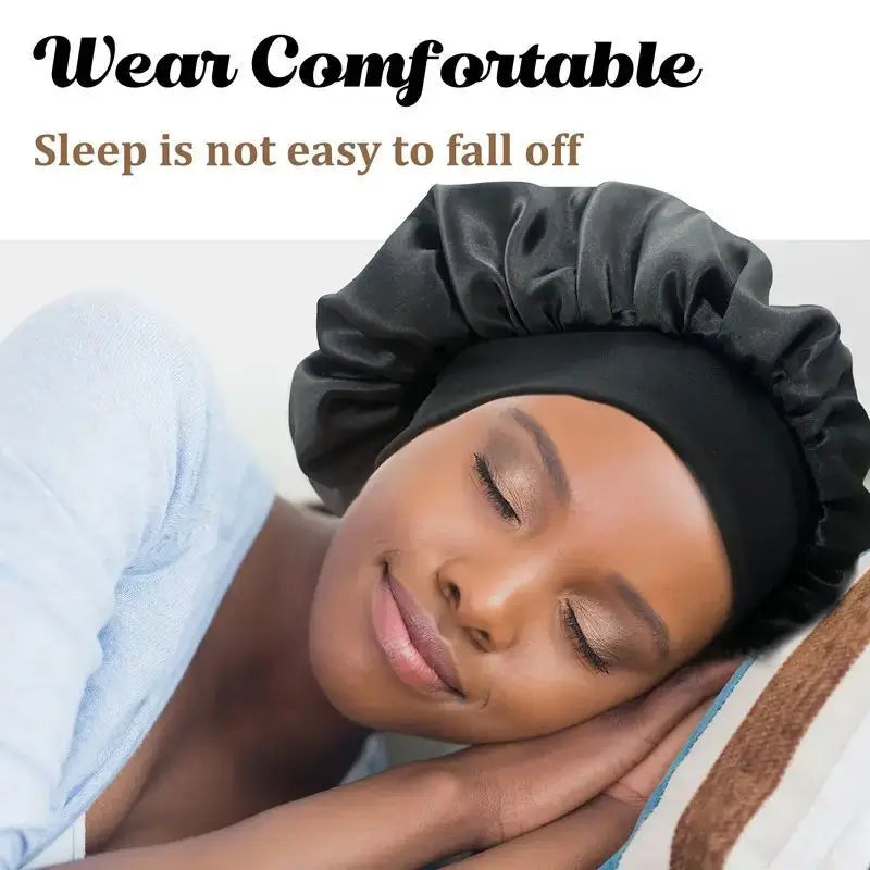Satin Wide Brim Nightcap