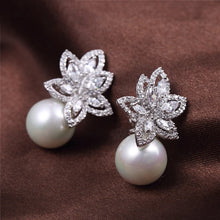 Pearl Flower Stud Earrings