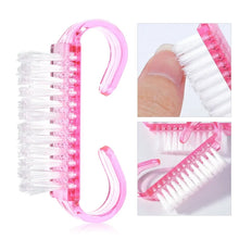 nail cleaning brush – colorful plastic dust remover manicure tool