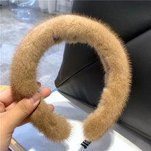 2026 Hot Sale Women Luxury winter 100% Real Mink Fur Headbands High Quality Real Fur Hair Band Lady Fashion Hair Hoop Furry Gift