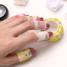 Self-adhesive finger protection bandage elastic wrap detail