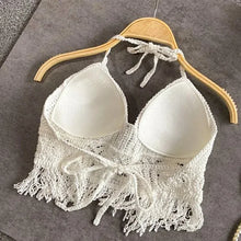 Boho Beach Camisole Halter Crochet Knit