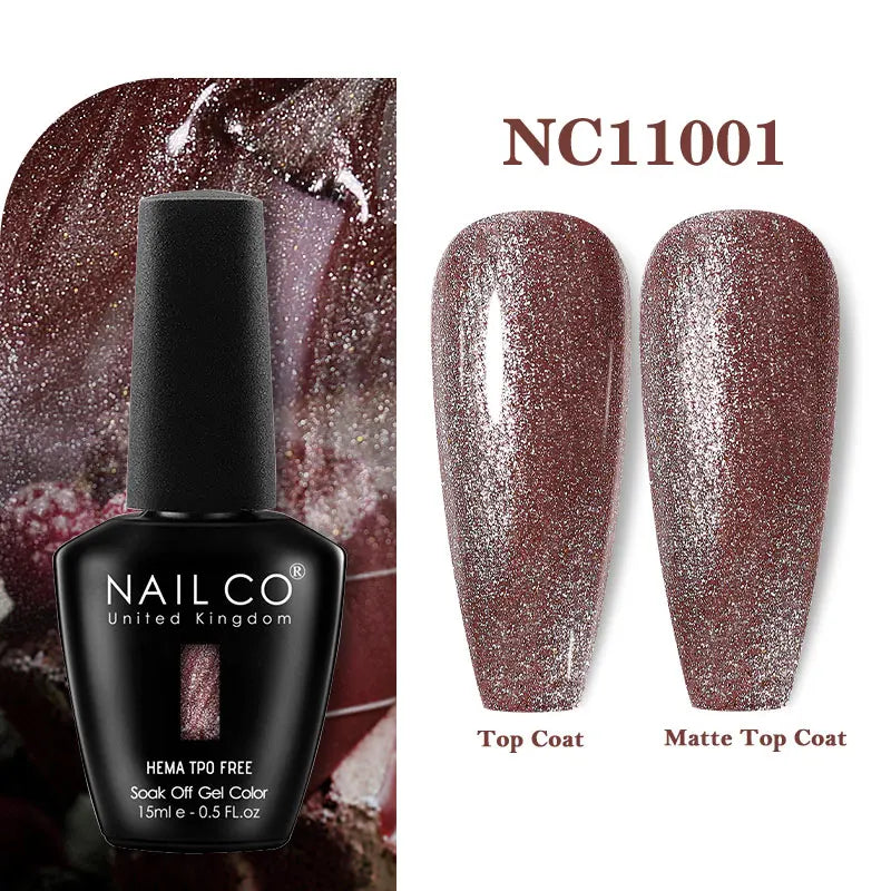 NAILCO 15ml HEMA-free TPO-free Topcoat Basecoat Artistic Design Gel Nail Polish Top Base Coat UV LED Soak Off Gel Nail Polish