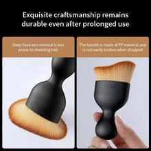 Nail art dust brush for removing acrylic dust from nails.