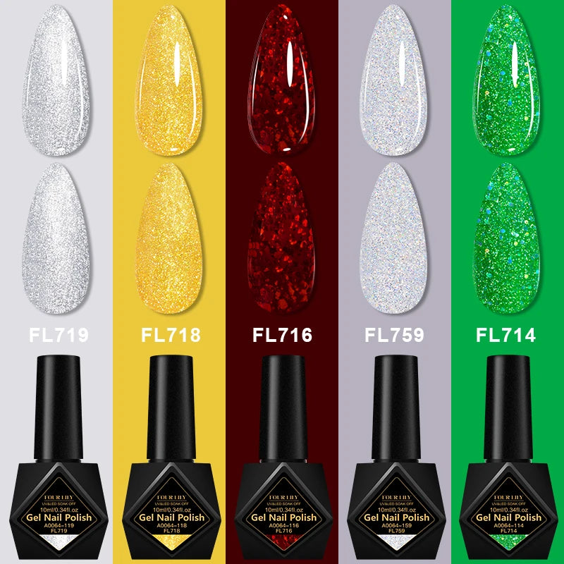 5pcs Gel Nail Polish Set HEMA Free Semi Permanent Soak Off UV Gel Varnish Nail Art Decoration For Winter Nail Supplies Manicure