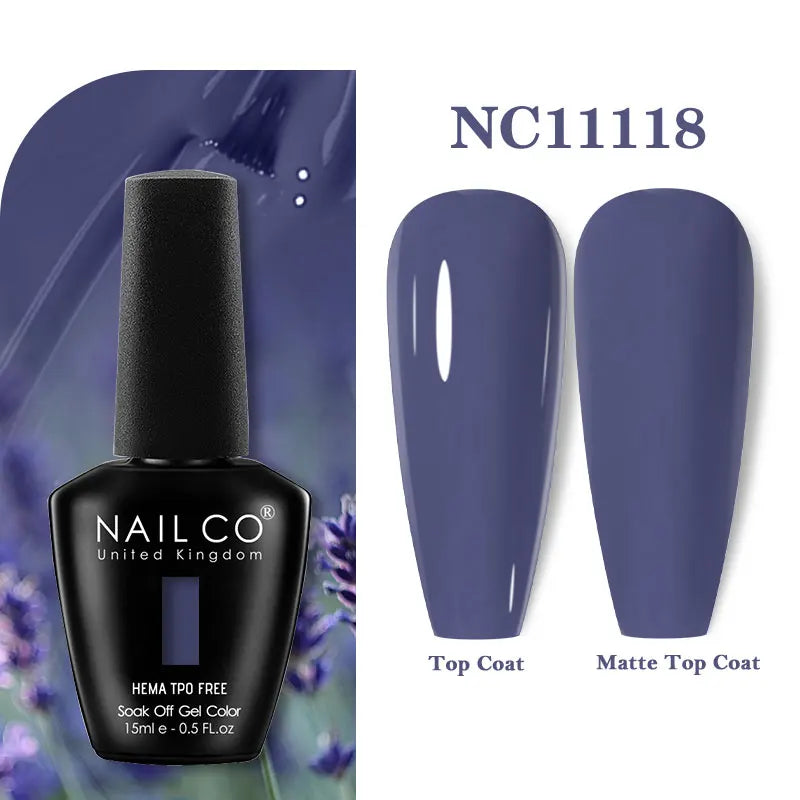 NAILCO 15ml HEMA-free TPO-free Topcoat Basecoat Artistic Design Gel Nail Polish Top Base Coat UV LED Soak Off Gel Nail Polish