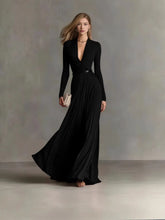Elegant Sexy Deep V Neck Slim Maxi Dress
