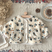 Soft plush baby girl winter coat for autumn and winter