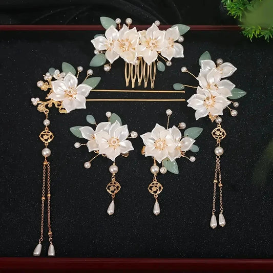 5-Piece Vintage Floral and Tassel