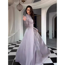 Round Neck Blocked Long Sleeved Dress
