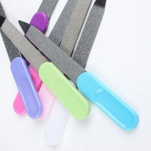 Nail files set 5pcs double-sided metal pedicure tools flat lay
