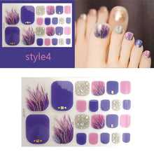 Toe nail stickers waterproof foot decoration close-up