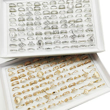 30pcs/Lot Mix Style Pearl Silver Color Finger Rings