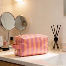 Striped Toiletry Bag Travel Cosmetic Storage