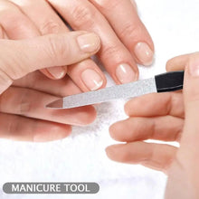 Metal nail file double sided professional manicure pedicure tool