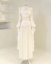 Customized pleated A-line dress full-length formal design