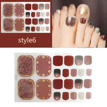 Toe nail stickers packaging 22 tips per sheet