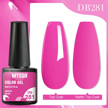 MTSSTII Color Gel bottle with pink nail polish on a pink background