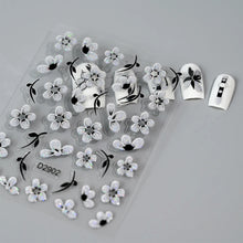 floral nail art stickers – flower belt transfer decals close up
